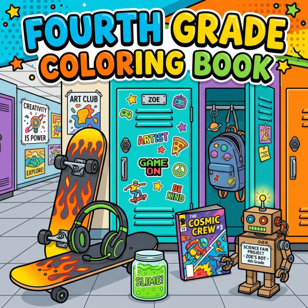 Fourth Grade Coloring Book: Fun Back to School Activity Pages for Kids (Ready for School: Milestone Coloring Books)