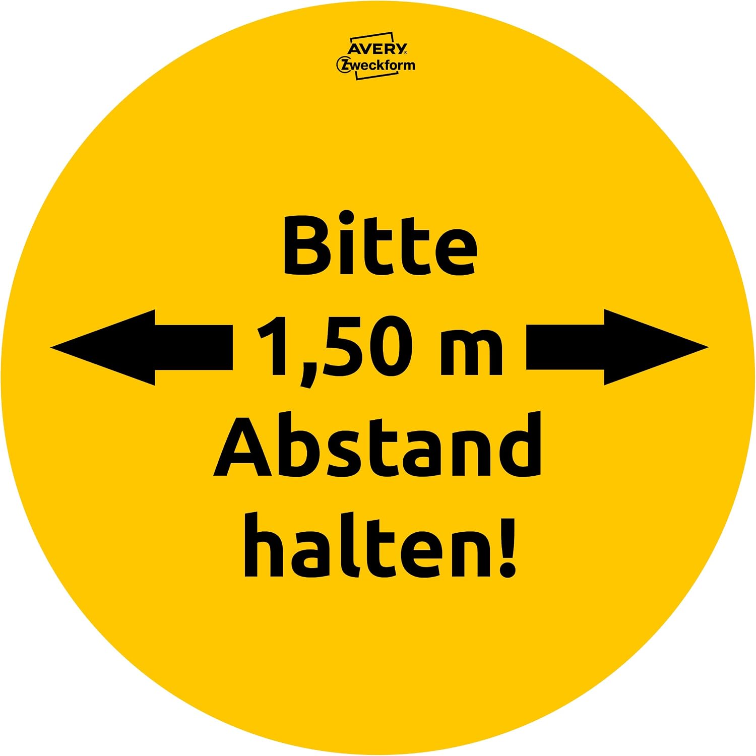 AVERY Zweckform 49401 Catering Sticker (Diameter 20 cm, 12 Warning Signs, Wash Hands, Keep Distance, Wear Mouth Guard, Disinfect Hands, Maximum Number of People, Opening Hours)