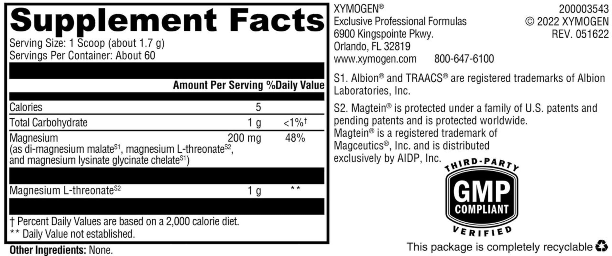 XYMOGEN OptiMag Neuro, Unflavored, 3.6 Oz — Amazon image 2