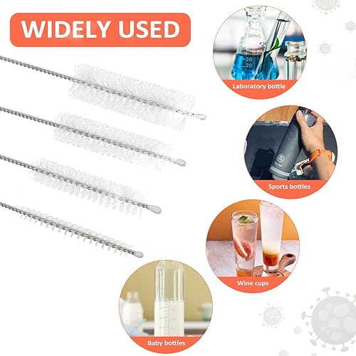 Miniatura 6 de 11pcs cepillos limpiadores de paja, cepillo de limpieza de paja de beber diferentes diámetros tubo limpiador herramienta