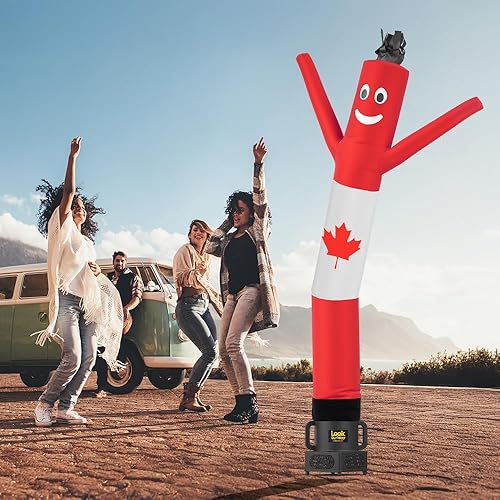 Vista 70 de LookOurWay Air Dancers Wacky Waving - Tubo inflable de 7 pies de alto con soplador de bailarín Sky Dancer, color morado