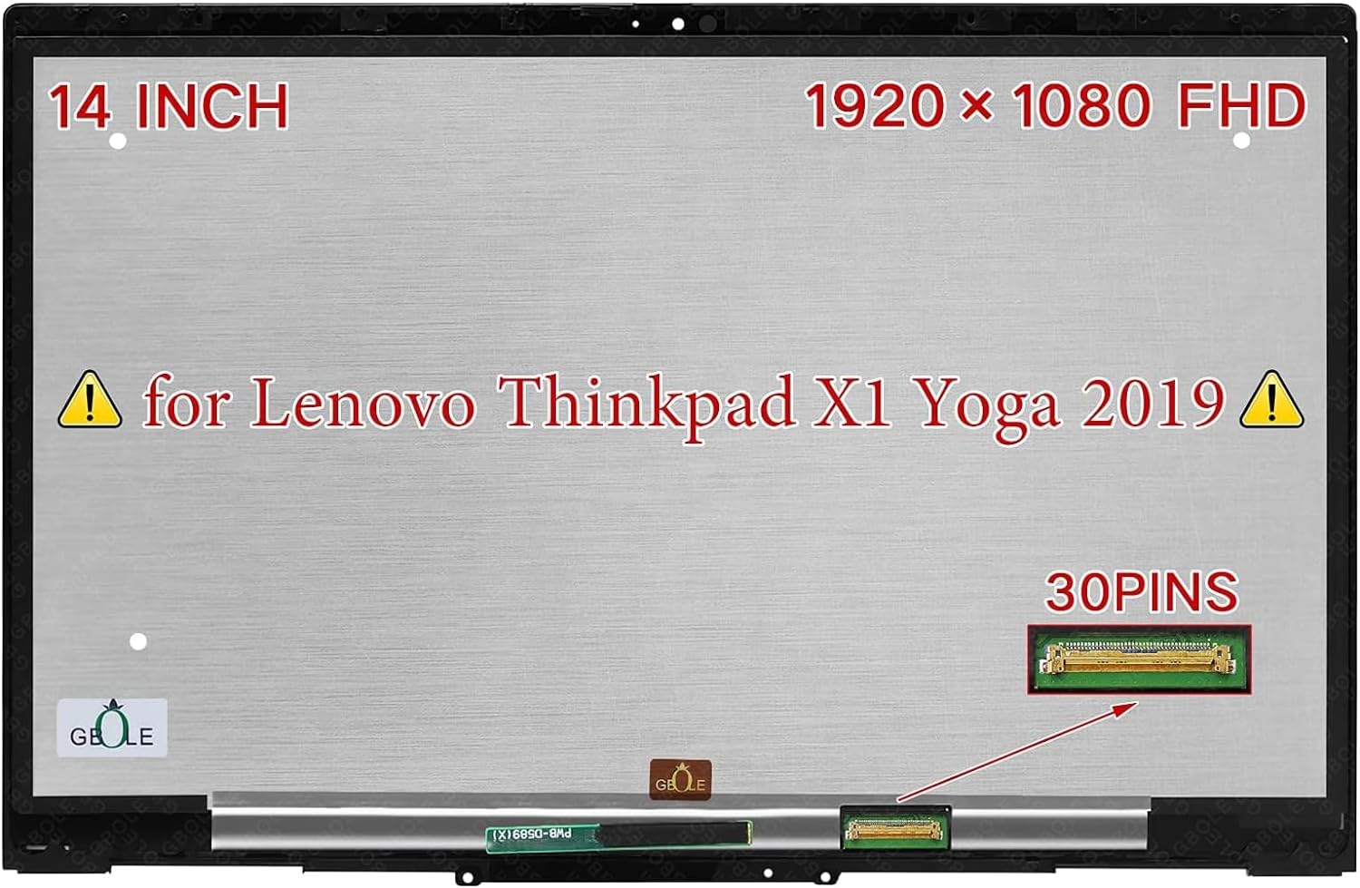 Replacement for Lenovo Thinkpad X1 Yoga 4th Gen 20SA 20SB LCD Display Touch Screen w/Bezel 1080p FHD B140HAN05.8 5M10V25003 N140HCG-GR2 FRU 01YN159 01YN158 (Not Work with QHD or UHD Version)