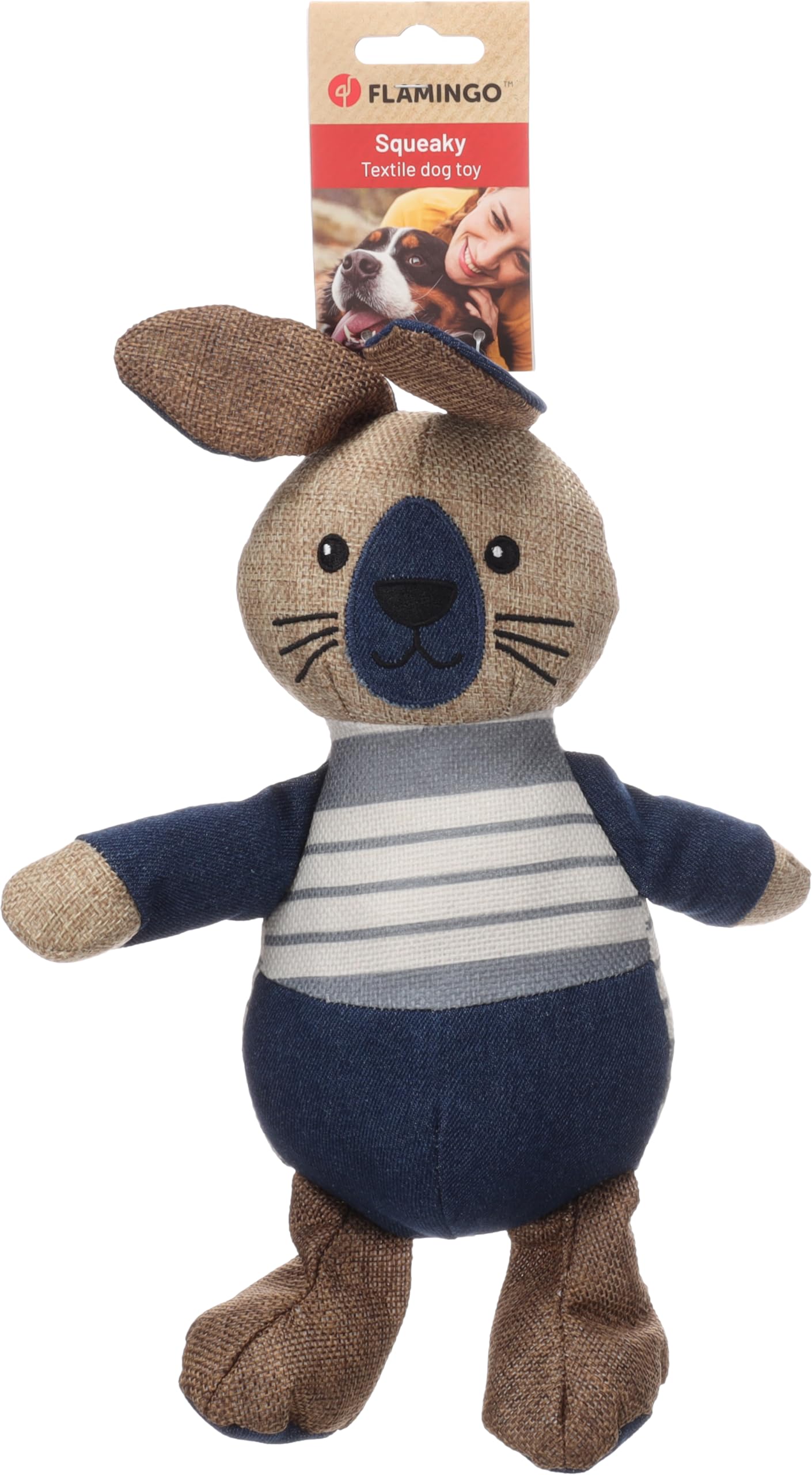Flamingo TOY JIJI RABBIT BLUE 22x10x37CM