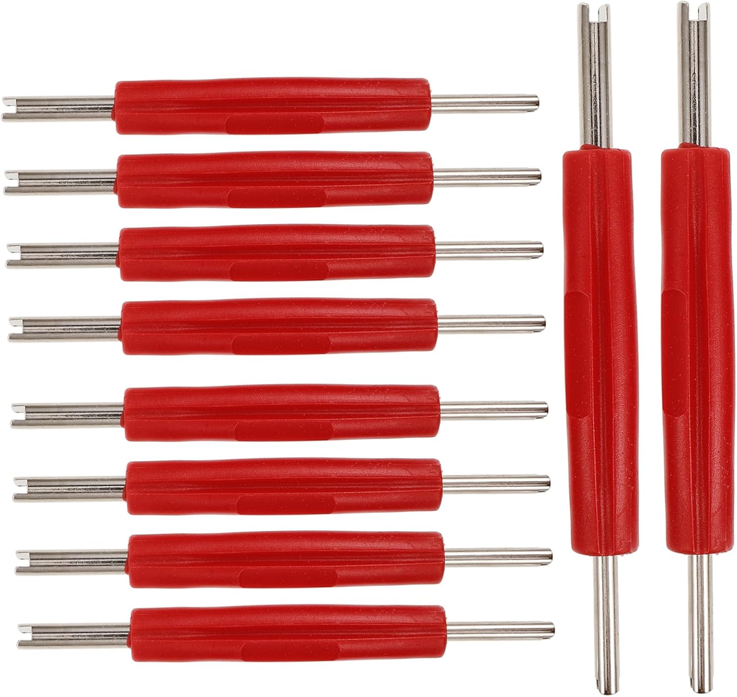 Luxshiny 10Pcs Dual Head Valve Stem Removal Tool Tire and System Maintenance Durable and User Friendly Valve Core Remover for Efficient Repairs and Easy Portability