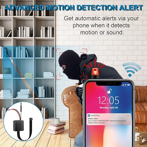 Miniatura 4 de Cámara oculta Cámara espía WiFi cámara oculta inalámbrica 1080P Mini espía cámara oculta portátil niñera grabadora de video para vigilancia de