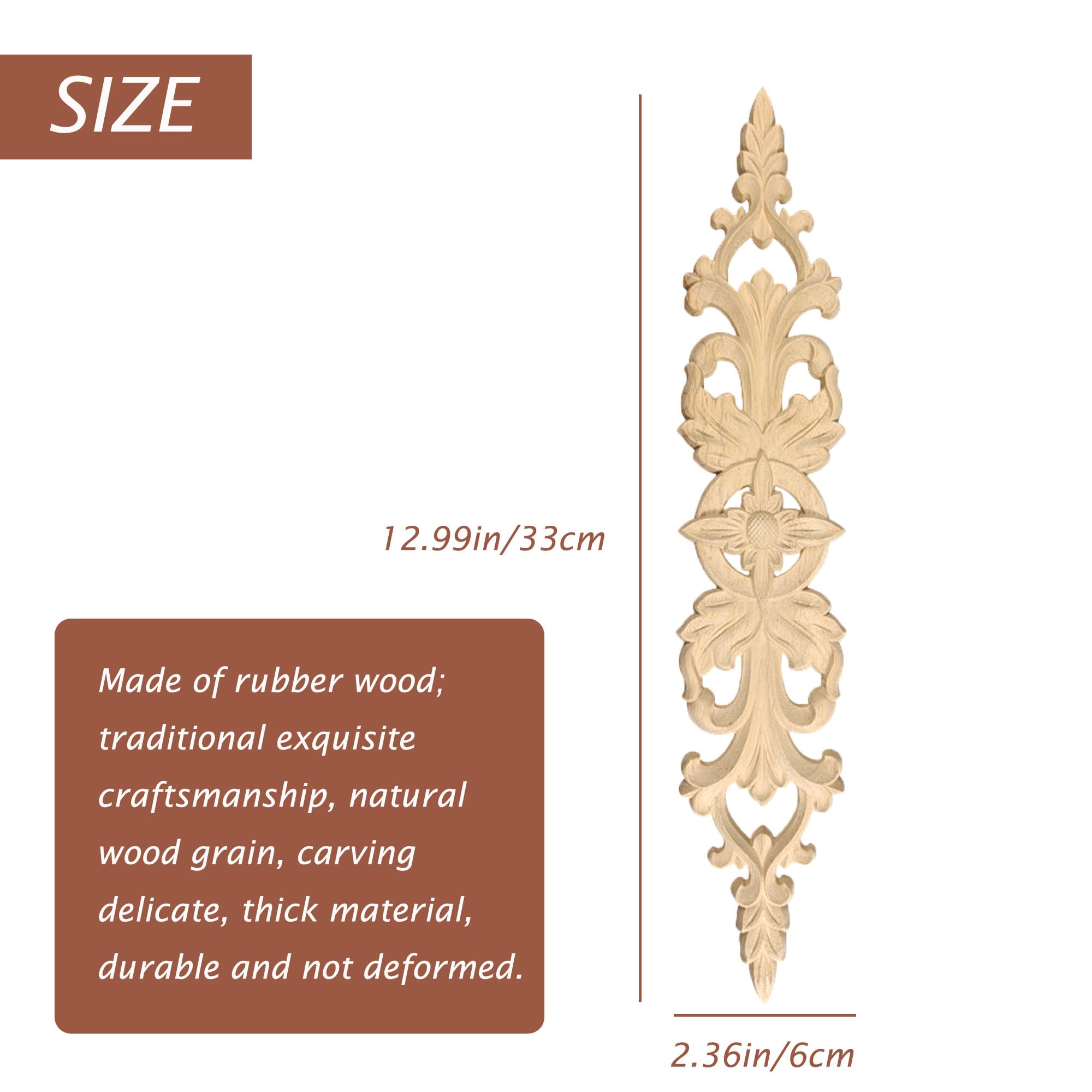 Dragon Vintage non verniciato legno intagliato angolo applique per la casa parete armadio porta decorativo in legno miniatura artigianale 30 cm