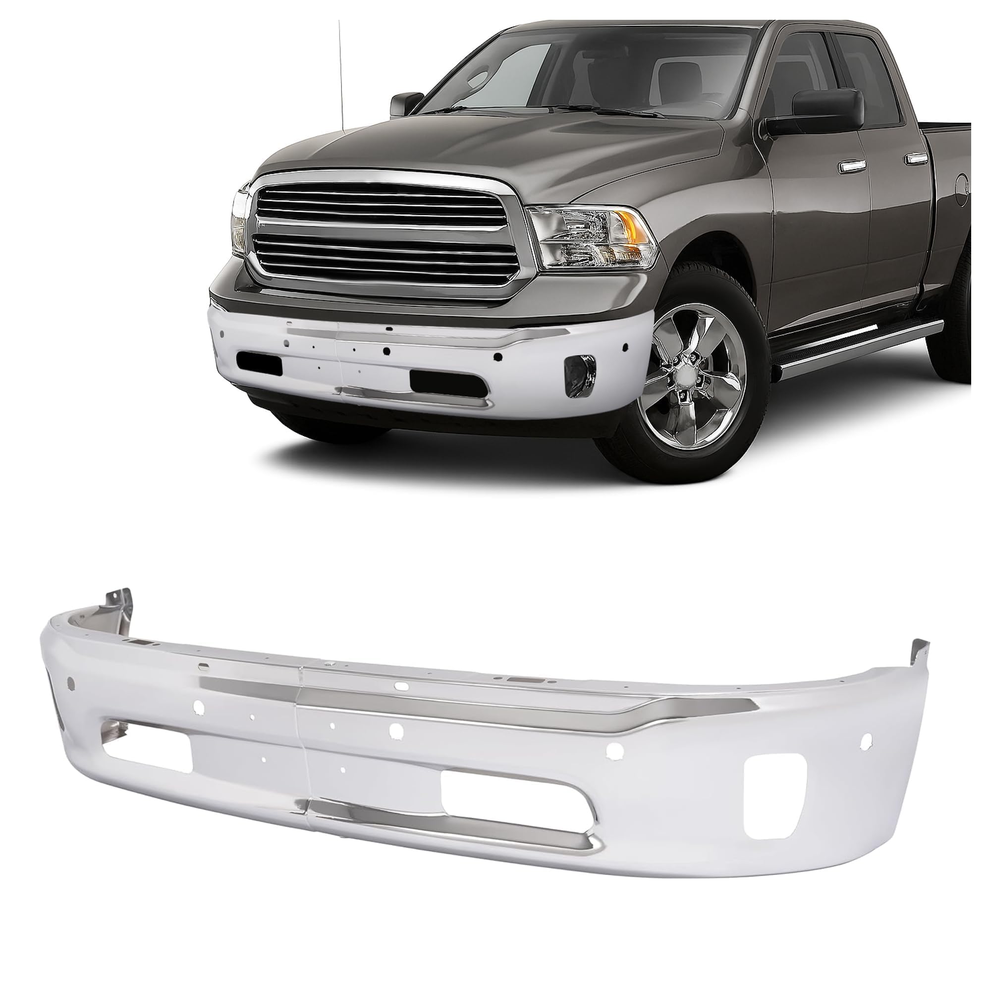 Photo 1 of HECASA Front Bumper Face BarCH1002402, 68160857AAOnly Steel Chrome Silvery