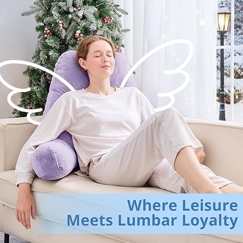 Miniatura 9 de Sasttie Almohadas de lectura, 25 pulgadas, para sentarse en la cama, terciopelo, jumbo, respaldo alto XL, apoyo de espalda para sofá y piso,