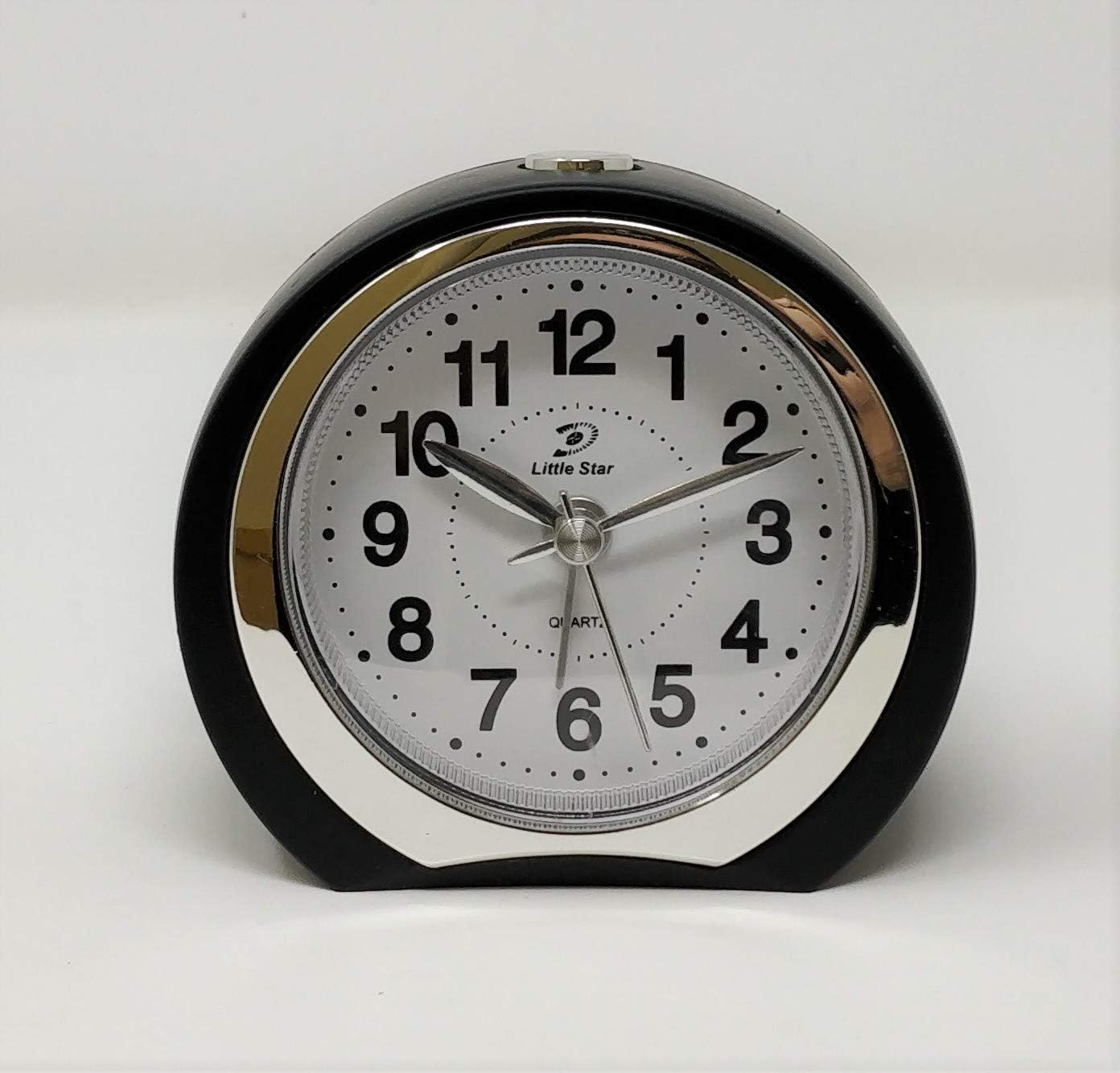 Little Star Alarm Travel Clock with Light, Quiet Non Ticking with