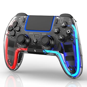 BETMI Wireless Controller for PS5, Pro/Slim/MAC/Steam Deck/PC Transparent