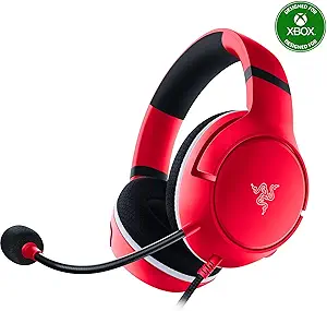 Razer Kaira X Wired Headset for Xbox Series X|S, Xbox One, PC, Mac & Mobile Devices: Triforce 50mm Drivers - HyperClear Cardioid Mic - Memory Foam Ear Cushions - On-Headset Controls - Pulse Red
