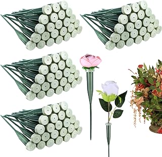 120 Pcs Floral Water Tubes Plastic Green Floral Tubes with Rubber Caps Fresh Flower Water Arrangements Supplies for Bouquet Stem Supplies (5.7 Inches)