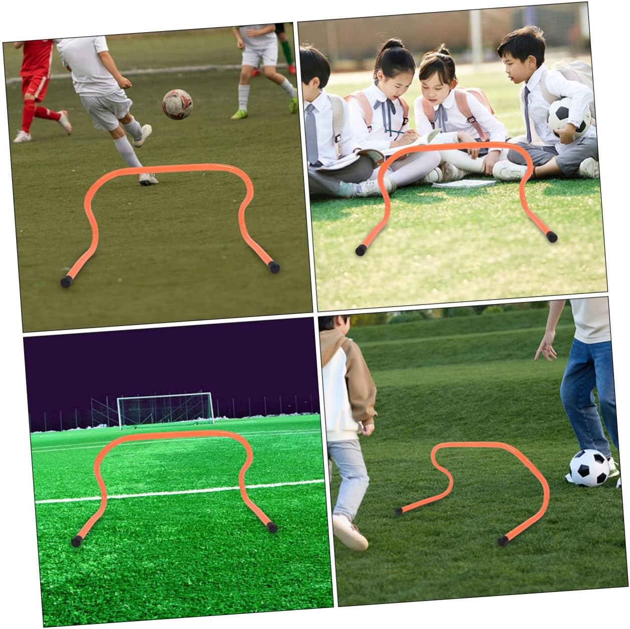 3pcs (15cm) Plastic Agility Hurdles Training Equipment for Youth Soccer Speed and Footwork Ladder Drills Track Field Conditioning