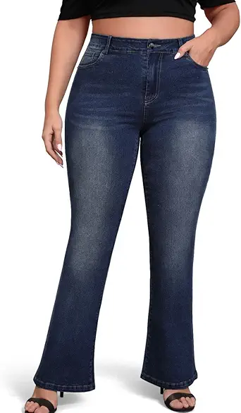 High Waisted Jeans for Women Plus Size Stretchy Bootcut Womens Jeans Boot Cut Jeans for Woman High Rise
