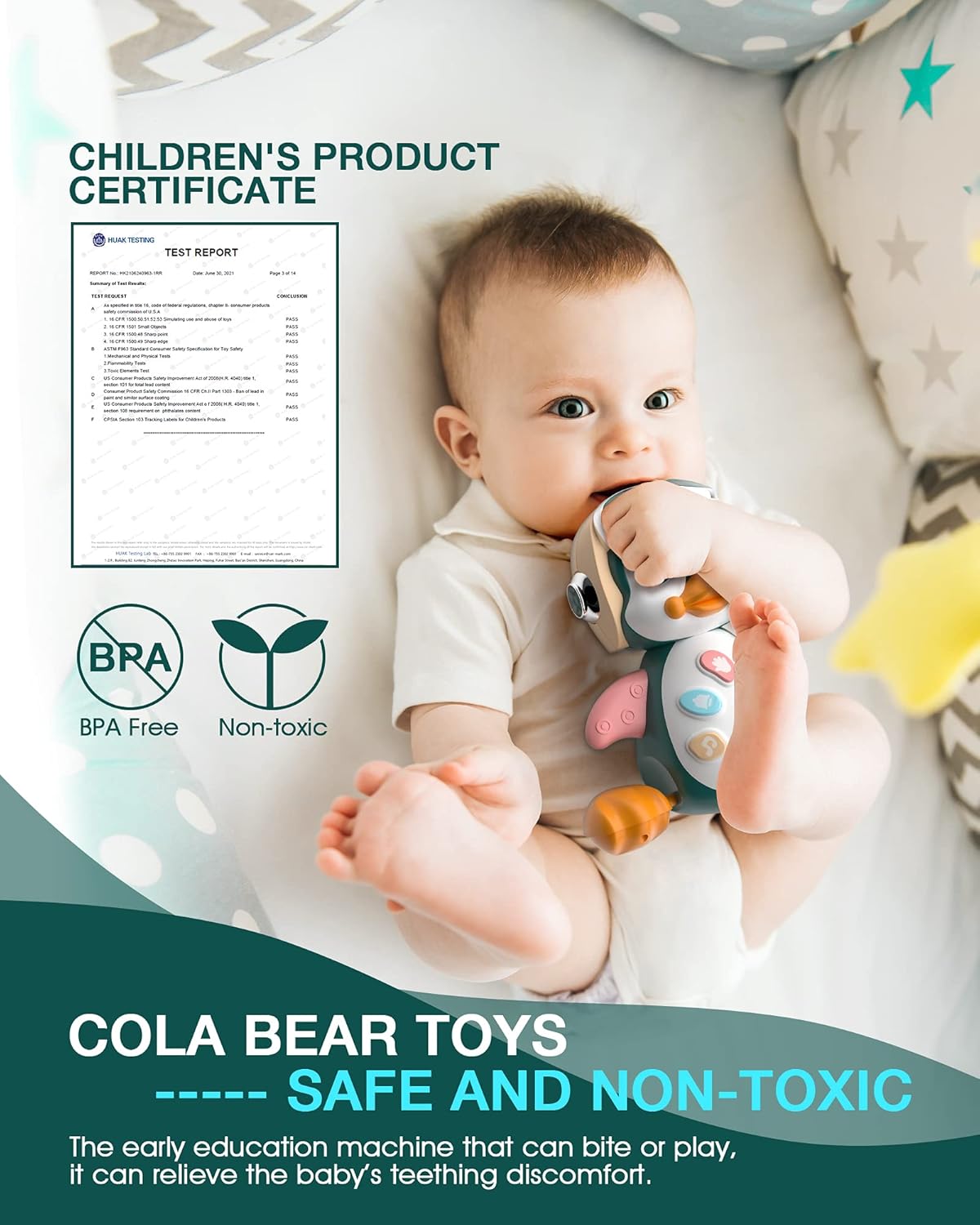 Cola Bear Baby Musical Toys 6 to 12 Months, Infant Crawling Toys for Boys and Girls with Music and LED Lights, Learning Dancing Singing and Walking Toy for Toddler : Toys & Games