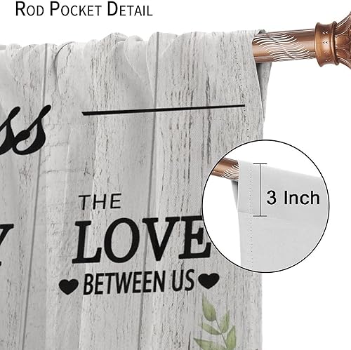 Vista 6 de Cortinas de cocina de granja, con bolsillo para barra, cortinas rústicas de eucalipto para cafetería, plantas de madera blanca, naturaleza botánica