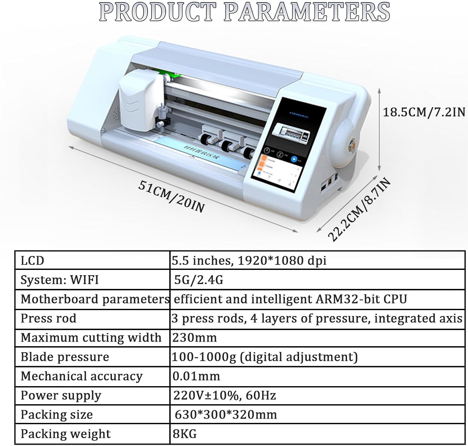 Screen Protector Cutting Machine, Intelligent Die Cutting Machine,for Computers, Watches, Tablets