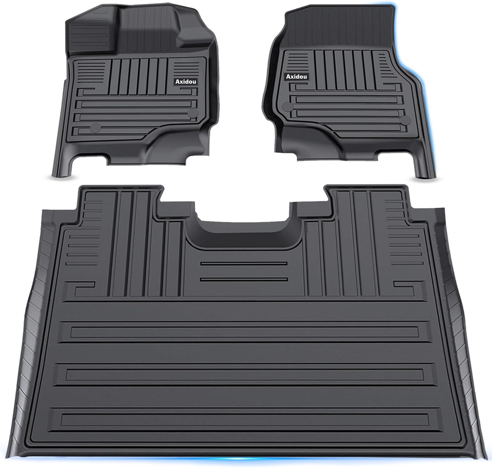 All-Weather TPE Automotive Floor Mats Fits Ford F-150 Super Crew 2015-2022: Premium Car Floor Mats Protection - 3D Anti-Slip Rubber Cargo Liners Mats