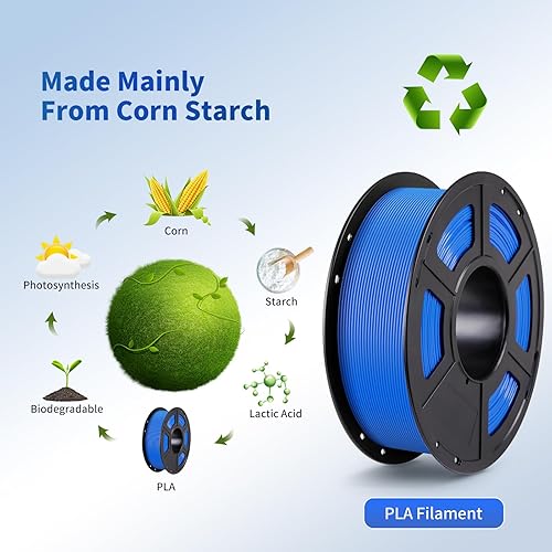 Miniatura 6 de ANYCUBIC Paquete de filamento PLA para impresora 3D de 8.8 lbs, filamento PLA para impresión 3D de 0.069 in, precisión dimensional +- 0.001 in,