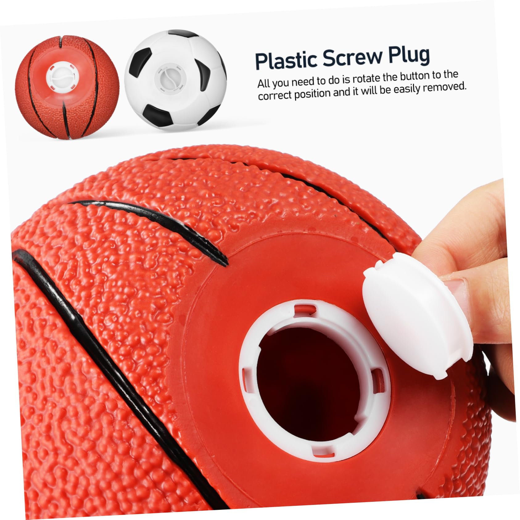 VICASKY Salvadanaio per Bambini Set da 2 a Forma di Palla da Basket e Calcio in Vinile, Decorazione Casa Portatile, Regalo Creativo per Compleanno Ragazzi e Ragazze