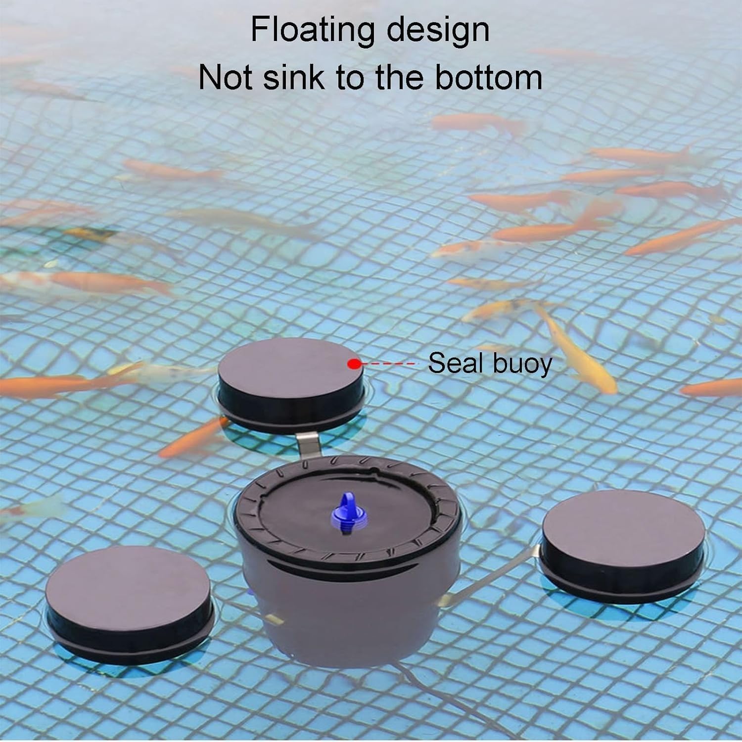 Skimmer galleggiante da 45 W per laghetto e piscina, collettore multifunzionale di foglie cadute con 3 modalità di fontana, efficiente estrattore di superfici per giardini