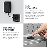 KRAUS Garbage Disposal Air Switch Kit in Matte Black with Push Button, AC Adapter, Power Cord, and Air Tube Included, KWDA-100MB