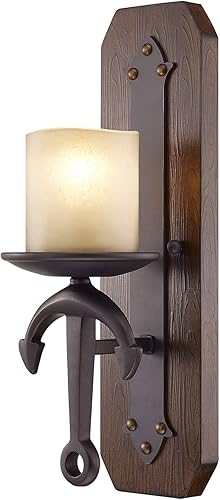 Livex Lighting 4861-67 Aplique de pared Cape May de 1 luz, bronce antiguo