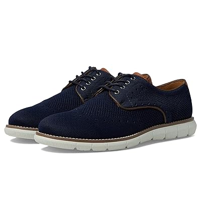 Johnston & Murphy Kids Holden Knit Wing Tip (Little Kid/Big Kid) Boys Shoes Navy