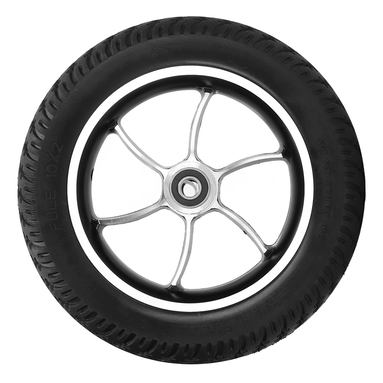 Jiawu 10-Zoll-PU-Rollstuhlrad-Ersatz – Geräuscharmer Laufrollenreifen für Rollatorwagen, Stabile Aluminiumnabe, Rutschfestes Polyurethan