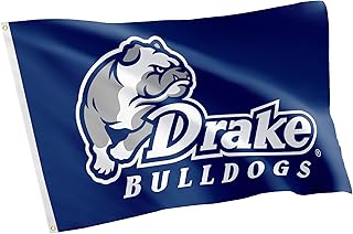 Desert Cactus Drake University DU Flag - 3 x 5 Feet Bulldogs Banner, Indoor/Outdoor Durable Fabric, 100% Polyester Design (Style 1)