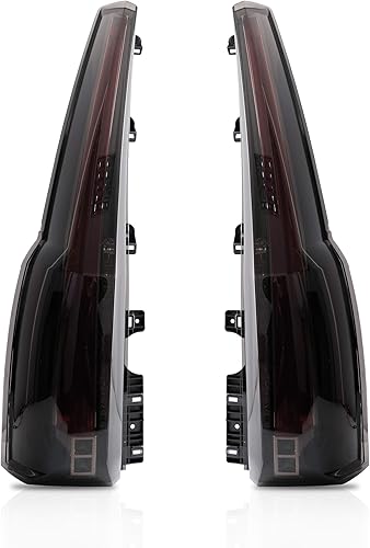 Miniatura 3 de VLAND Conjunto de luces traseras para GMC Yukon 2015-2020 lámpara trasera con DRL luz trasera con luces antiniebla y señal de giro enchufar y usar