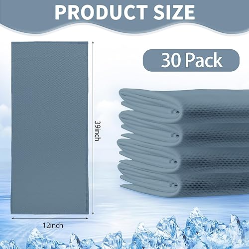 Miniatura 2 de Honoson Toalla de enfriamiento a granel transpirable toalla fría para entrenamiento frío para cuello cara toalla de microfibra para gimnasio,