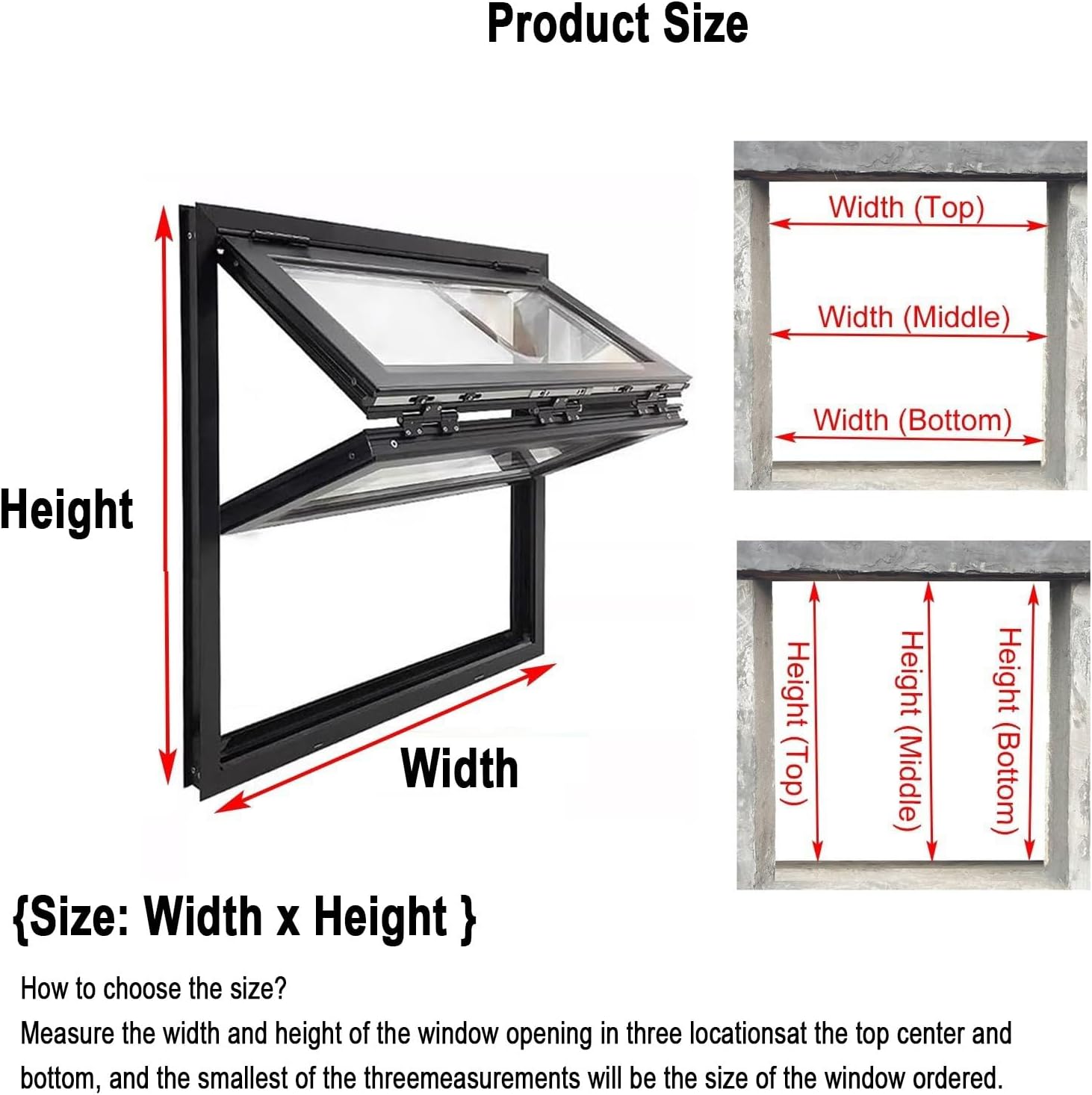 Sliding Type Serving Window,Customizable Aluminum Mobile Home Windows,Flush Mount Double Hung Window,Drop Down Concession Serving Window,with 5mm Thick Tempered Glass,Flush Moun(34x36in/86x91cm)