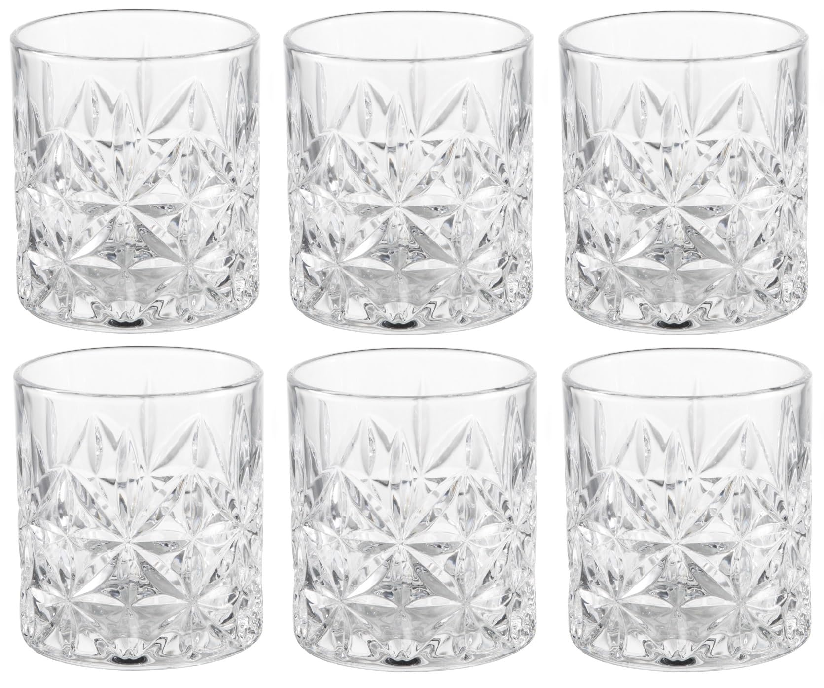 BRANDANI Bicchiere tumbler acqua Fiore set 6 pezzi vetro 300 ml