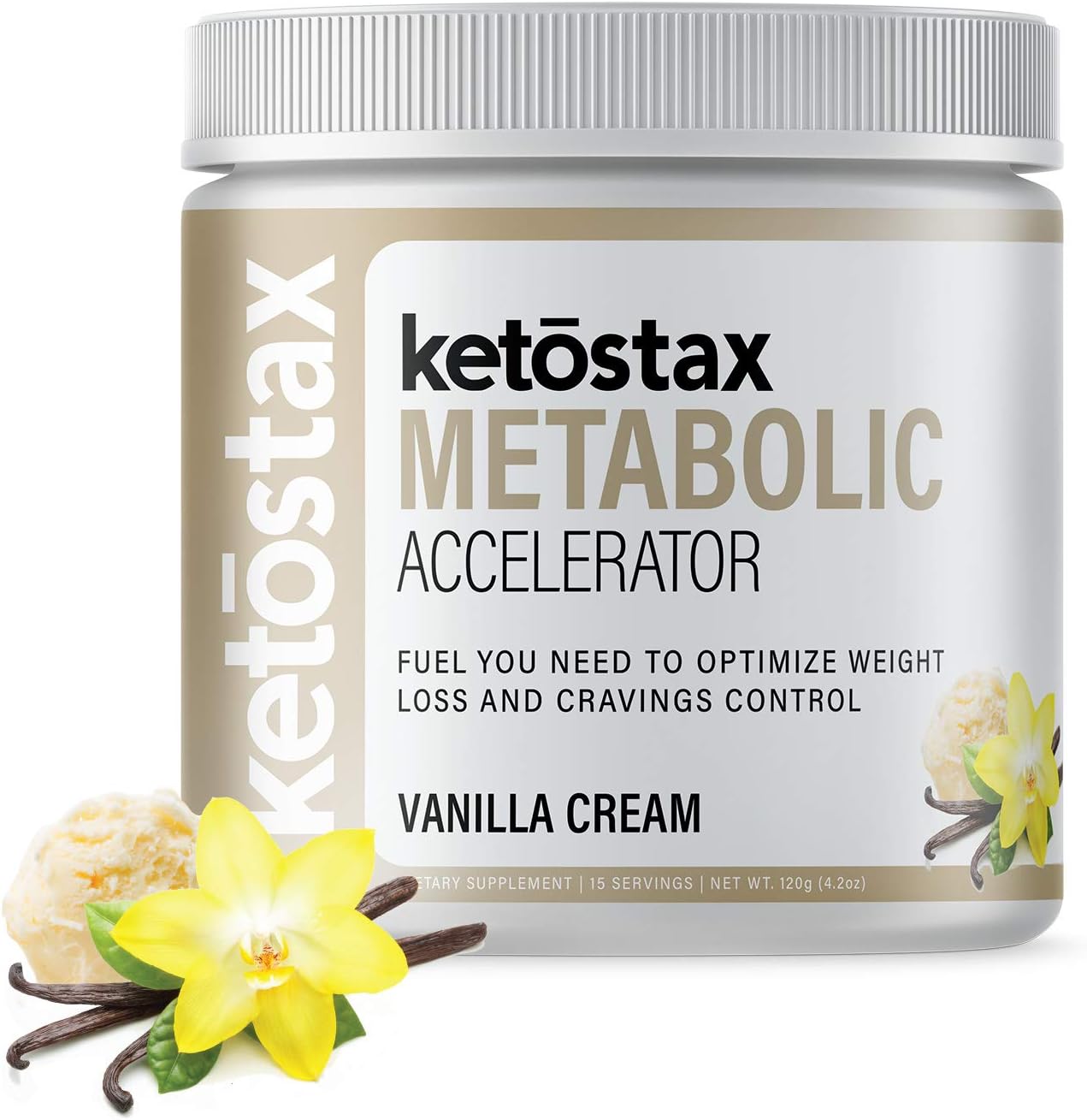 Ketond Metabolic Accelerator Keto Weight Loss & Energy Supplement - Vanilla Cream (15 Servings)
