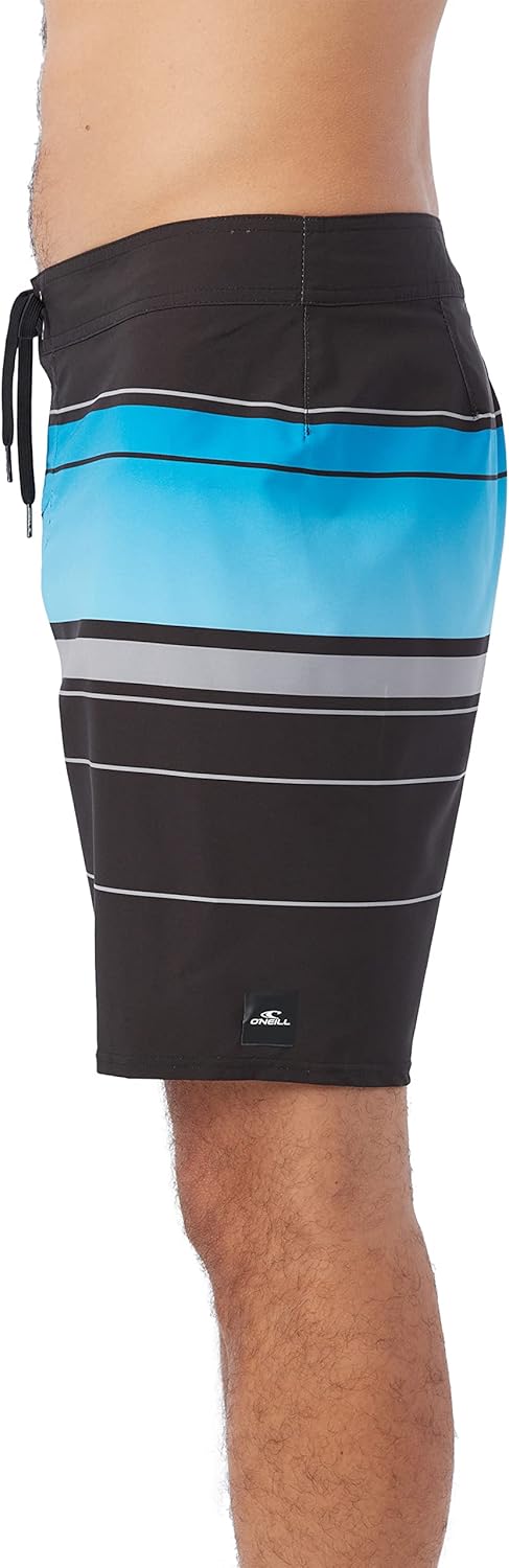 O'NEILL Mens Hyperfreak Heat Stripe 19 Swim, Black, 30