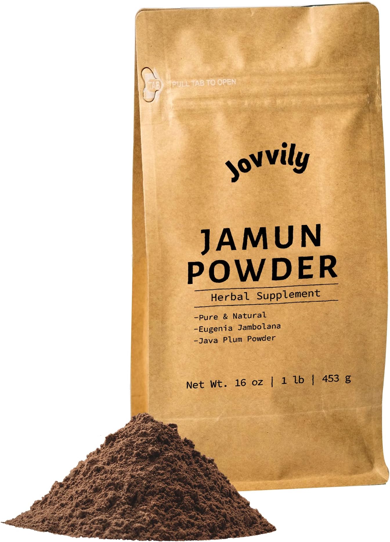 Jovvily Jamun Powder - 1lb - Eugenia Jambolana Seed - Java Plum - Pure & Natural