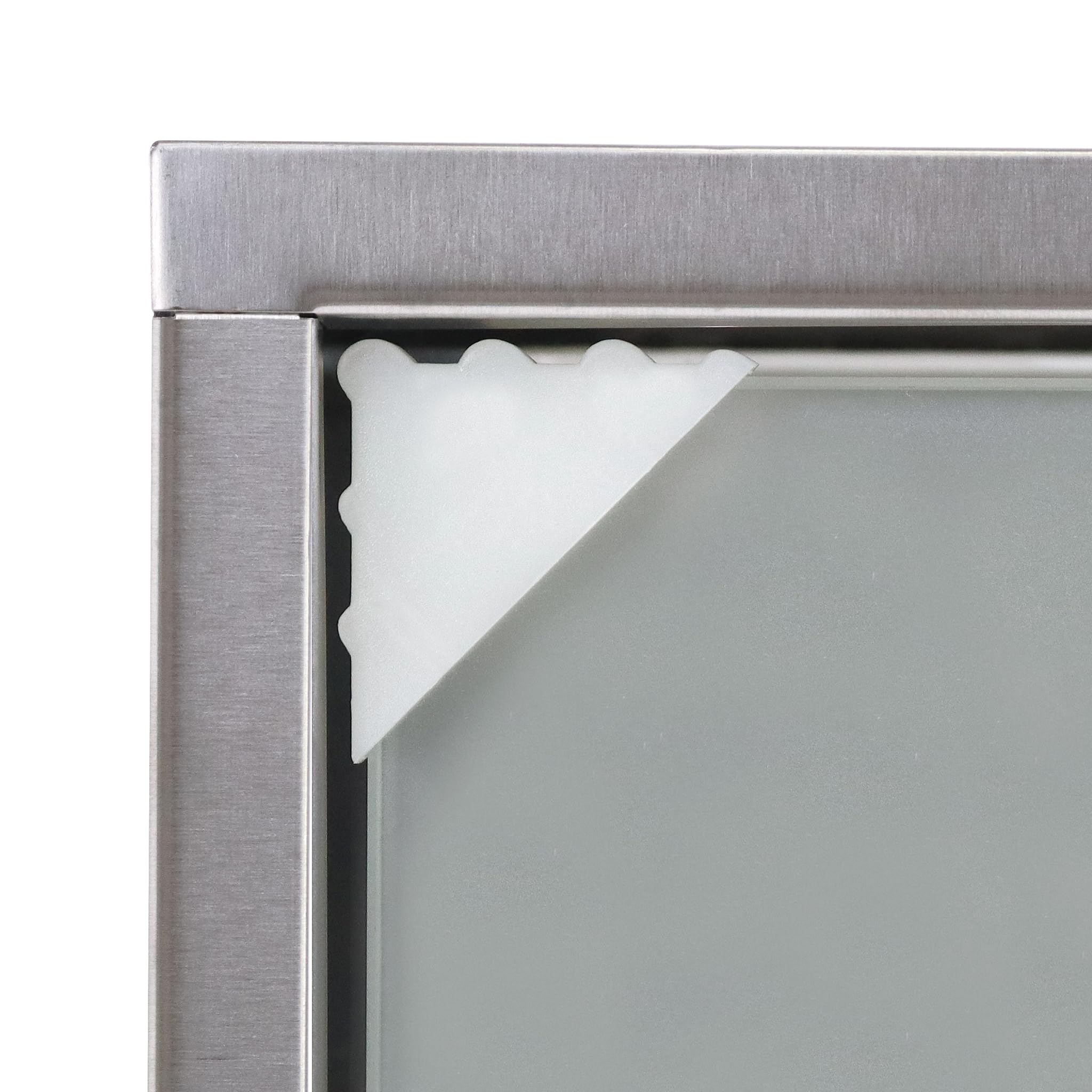 Aufun Medizinschrank aus Edelstahl, abschließbarer Arzneischrank Hausapotheke mit Glas Tür, Erste Hilfe Schrank, 2 Fächer für zu Hause, Silber, 30x30x12cm