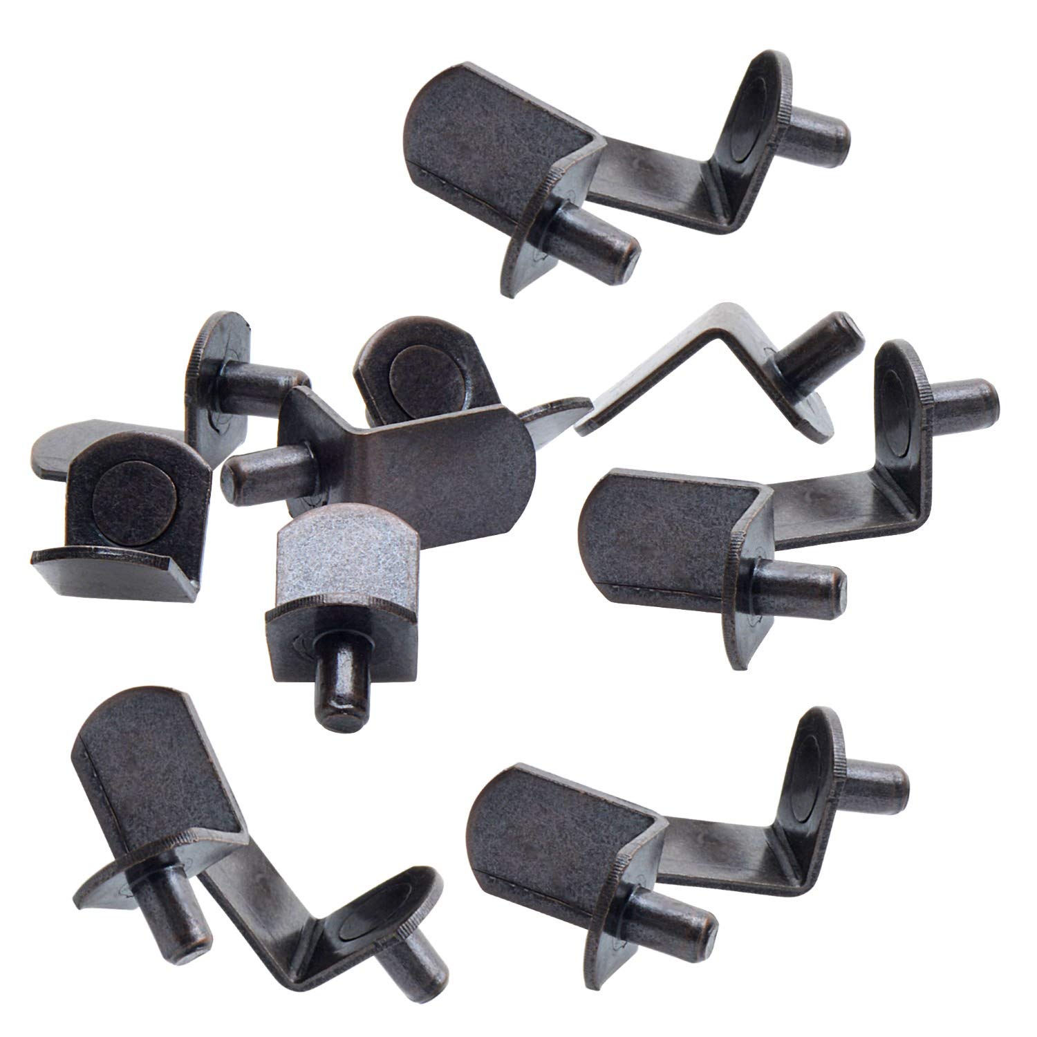 1/10,2 Cm Glasregal-Träger – Bronze, Mit Braunem Vinyl-Schutz, 25 Stück