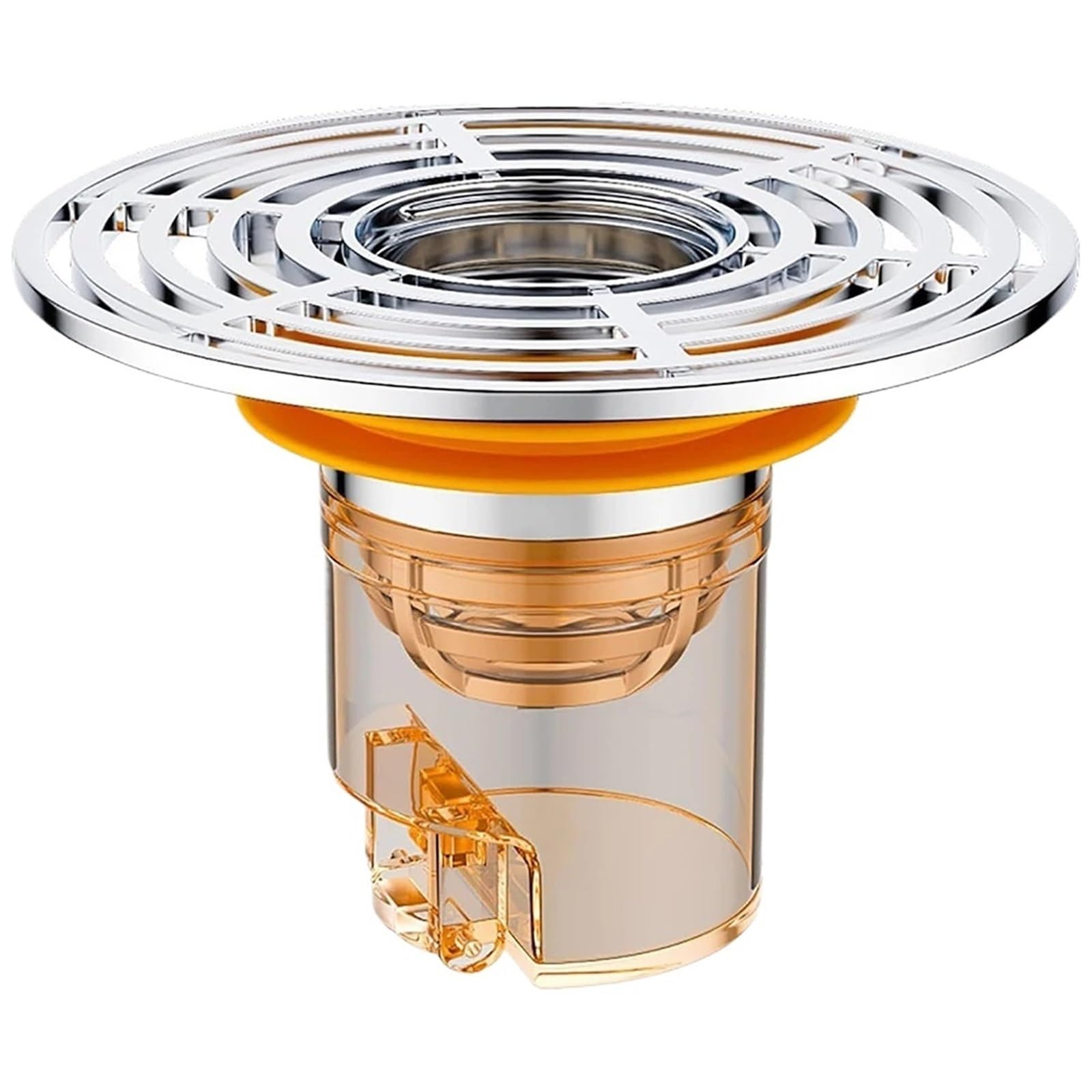 Sewer Backflow Preventer 2pc Self-Closing Hair Strainer Drain Backflow Preventer Floor Core For Sinks Bathtub Sink Drains Filter(Silver)