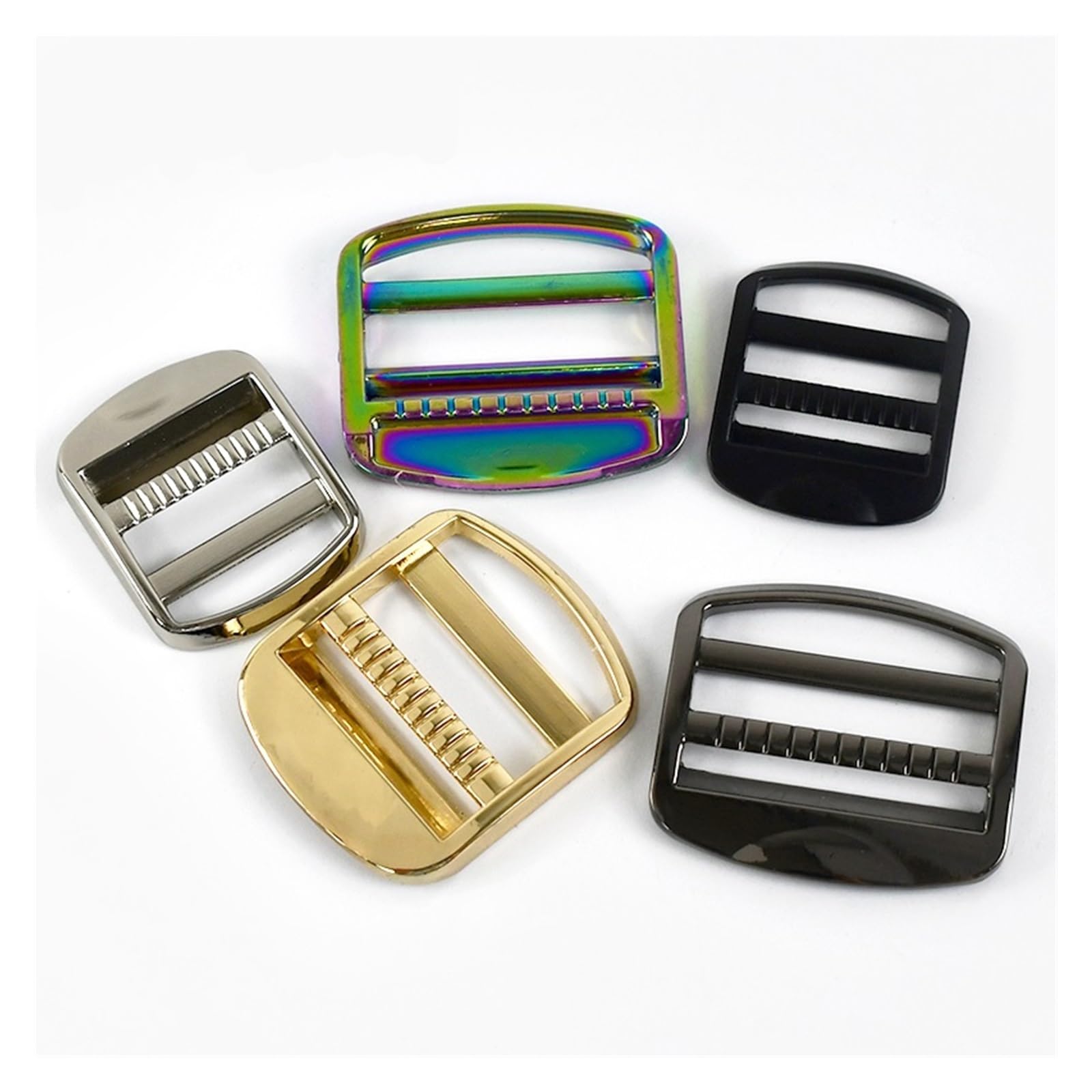 Hebillas ajustables for bolsa de Metal, 4/10 Uds., 19-50mm, correa for bolsos, cierre deslizante tri-glide, mochila, cinturón, hebilla de anillo, accesorios de Hardware