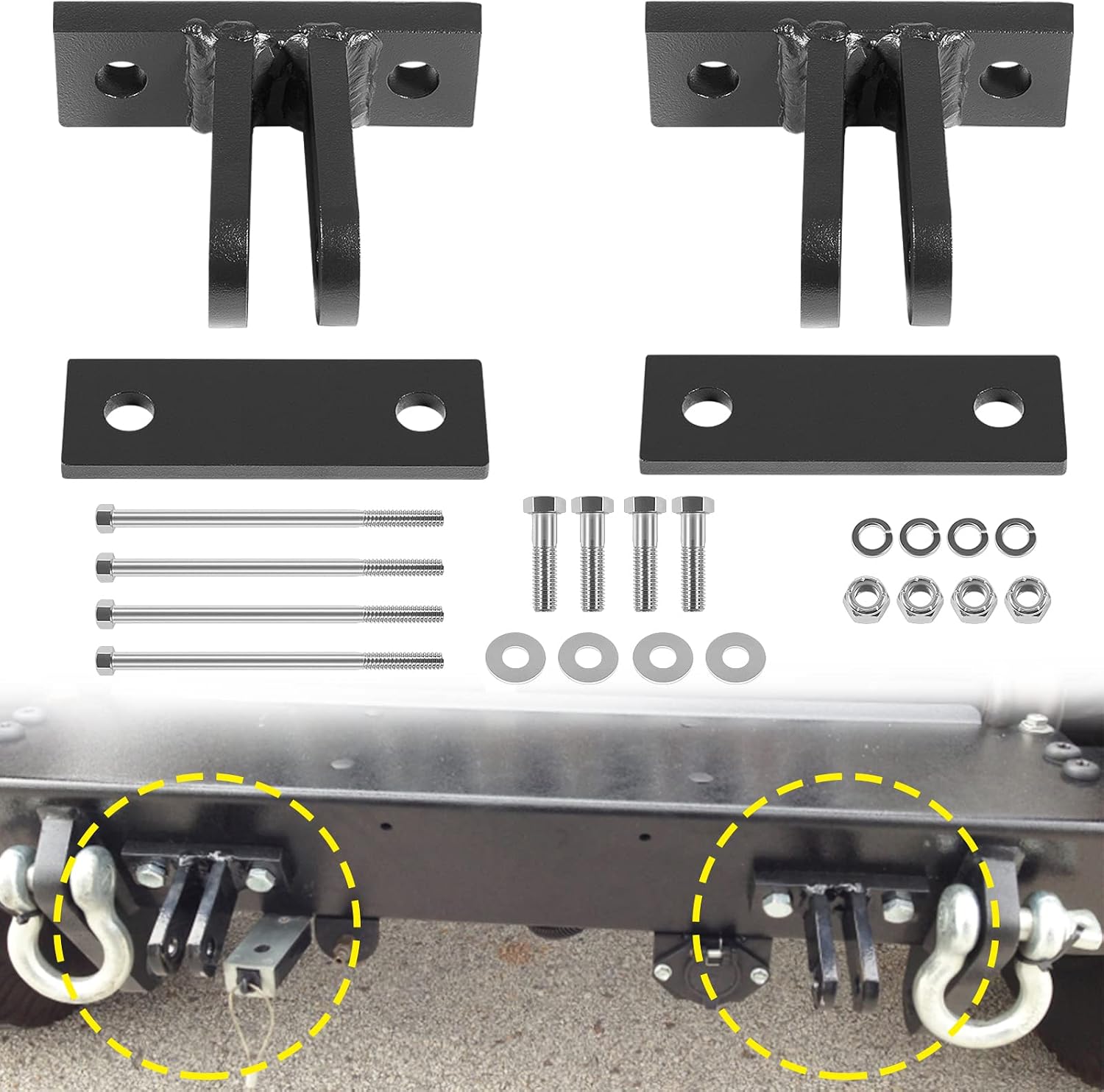 Replace for Blue Ox BX88230 Universal Bolt-On Base Plate Tow Bar Adapter Bracket Kit for Blue Ox Tow Bars Flat Towing, General Purpose Adapter Kit Fits Most Vehicles, Heavy Duty 5000 lbs Rated