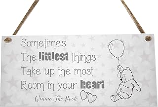 Winnie The Pooh Room in Heart Walt Disney Quote House Novelty Wooden Plaque Sign Gift