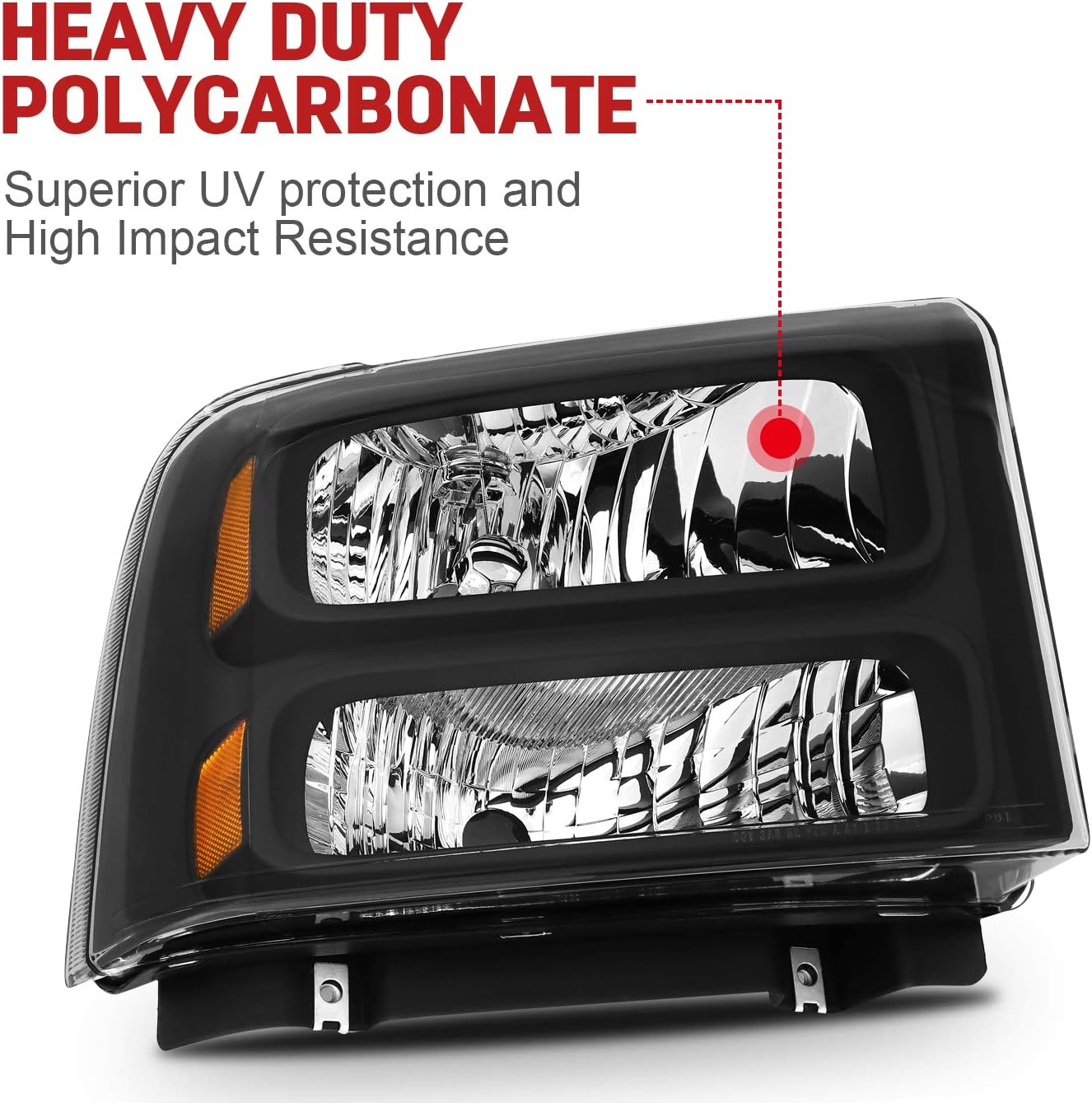 ECCPP Headlight Assembly For Ford For F-250/For F-350 2005-2007 For Ford Super Duty For F-250/For F-350/For F-450 2005-2007 Driver and Passenger Side Headlamps