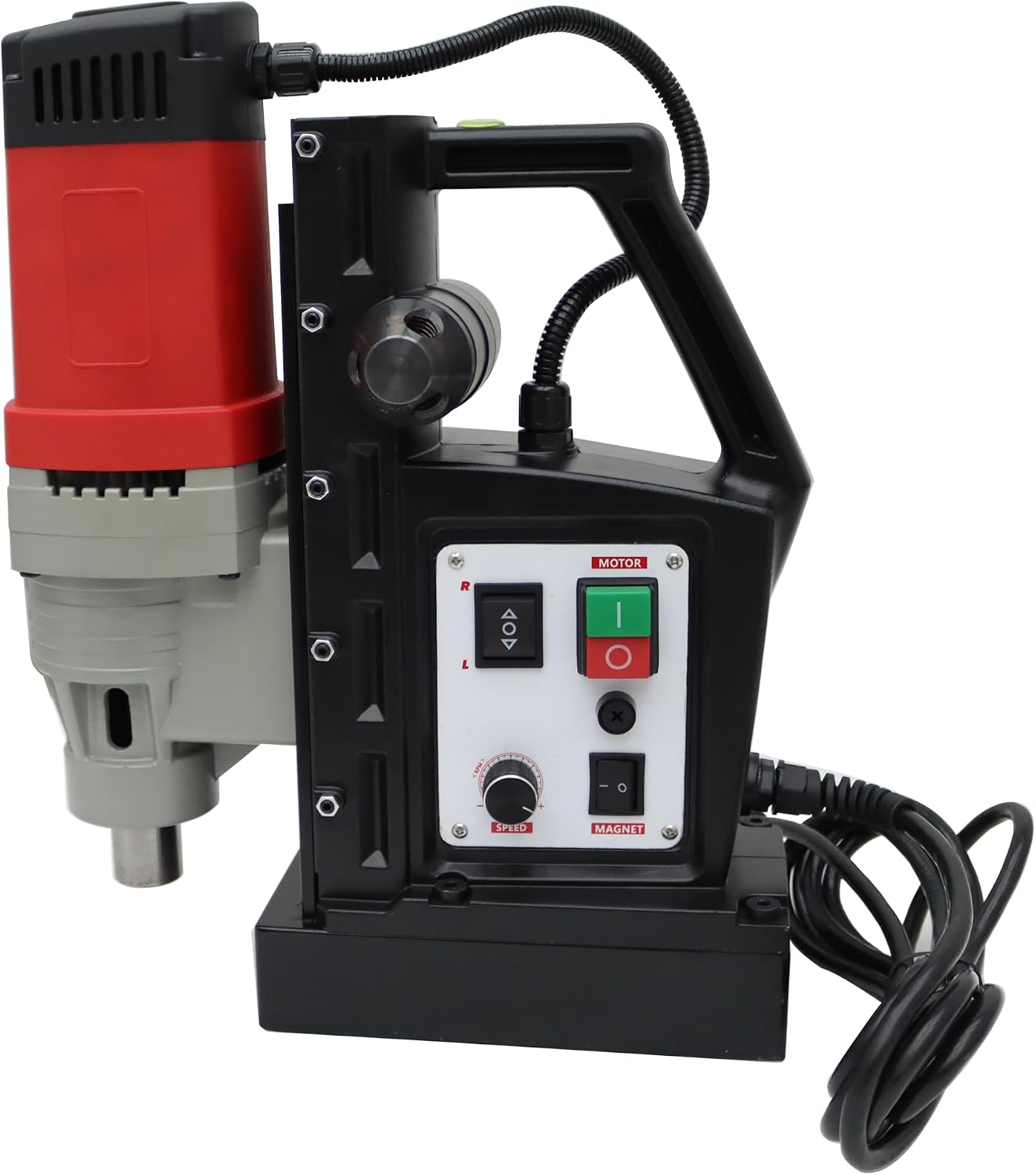 INTSUPERMAI Portable Multi-functional Magnetic Drill Magnetic Drill Press Machine Electric Portable Bench Drilling Machine Magnetic Force Magnetic Drilling System 110V 1400W