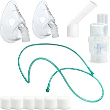 OxiPro NB20 Nebuliser Spare Parts Kit – Replacement Masks (Adult & Child), Mouthpiece, Nebuliser Cup/Head, Tubing & Filters – Compatible with OxiPro NB20 Nebuliser Machine