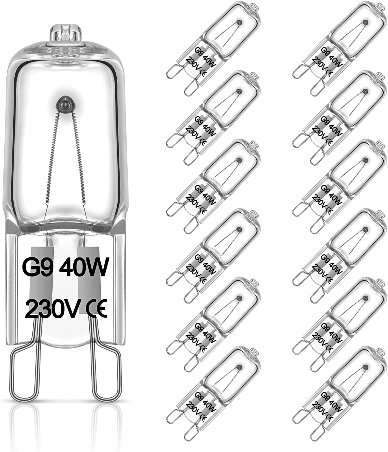 SILKIT G9 Halogen Light Bulbs 25W, 320lm, 2800K, No Flicker Dimmable G9