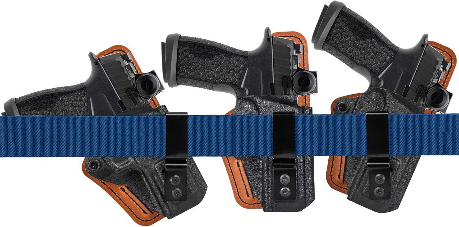 P365 Fuse Holster with Comfort Foam Pad, IWB Kydex and Leather Hybrid Holster for 9mm Sig Sauer P365 Fuse Pistol Inside Waistband Concealed Carry - Red Dot Optic Cut