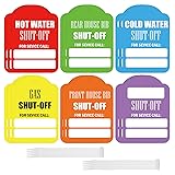 Identify Main Shut-Off Tag Plumbing Tags 2.5 x 2 Water Main and Gas Water Shuts Off Tag 12 Pcs Plastic Valve Identifier Tag Plumbing Identification Pipe for Rental Realtor