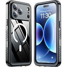 SPIDERCASE for iPhone 17 Pro Max Case,15FT Military Shockproof Full Body Sealed Underwater Protective Case 6.9, [Compatible with Magsafe][Built-in Screen & Camera Protector], Black/Clear